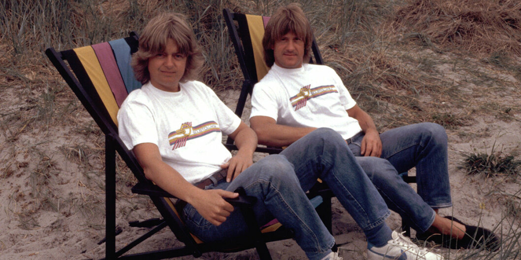 <strong>Foto: TT.</strong> Solstollarna-stjärnorna Ola Ström och Per Dunsö 1987. Solstollarna