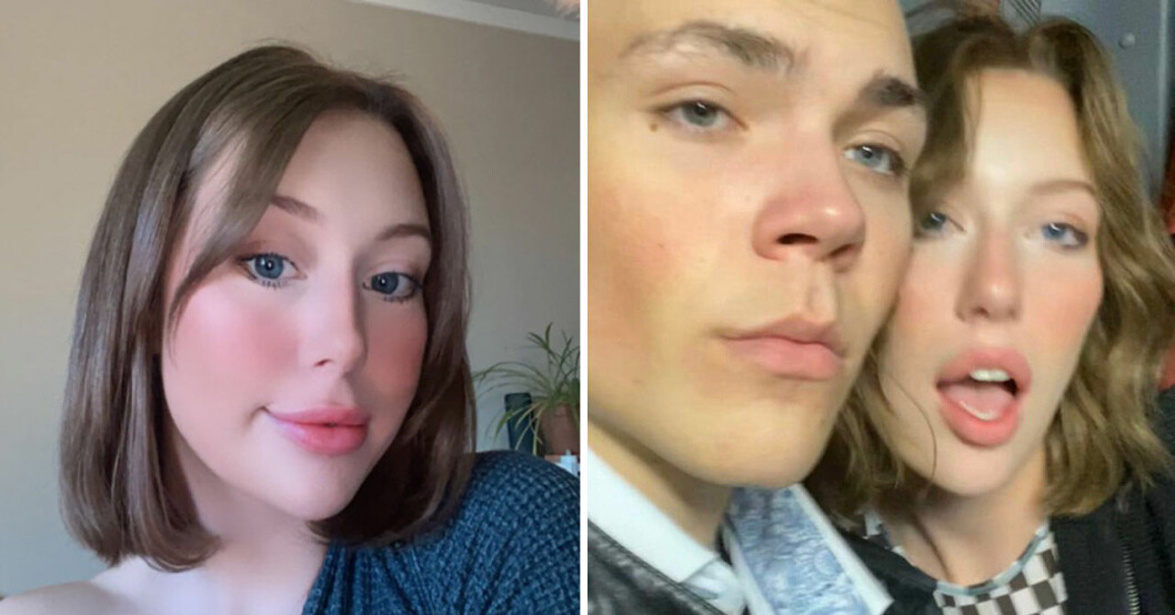 Matilda med pojkvännen Adam.