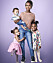 Sonia Kamikazi med sina tre barn Daisy, Lilly och Derrek.