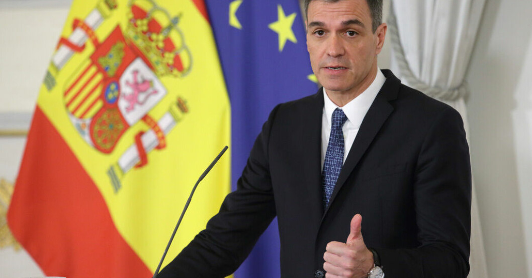 Spaniens premiärminister Pedro Sánchez. Arkivbild. Ny lag ska ge mer plats åt spanska kvinnor