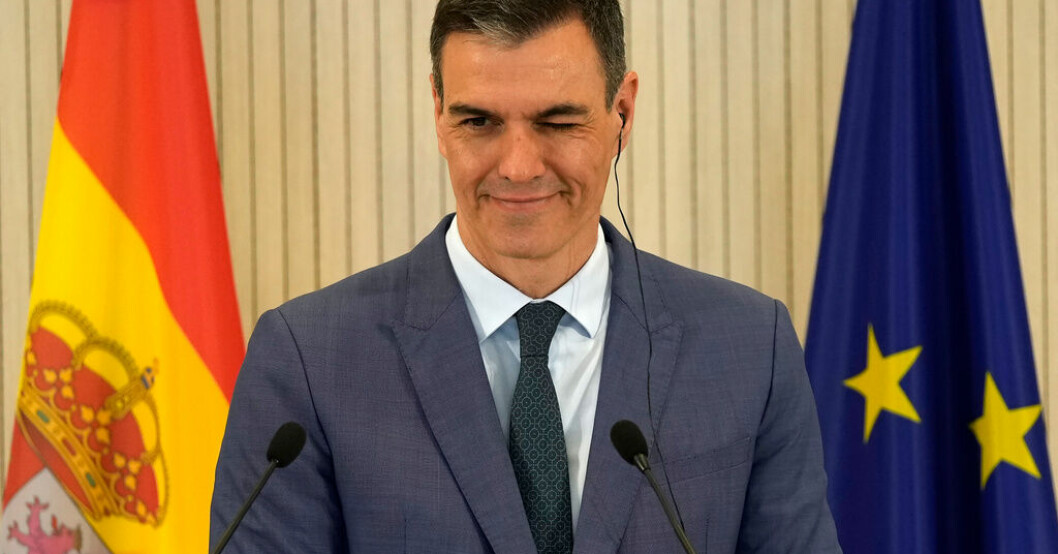 Spaniens premiärminister Pedro Sánchez. Arkivbild. Sánchez: Torkan ett nationellt problem