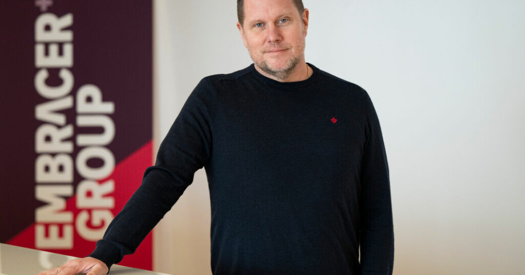 Spelutvecklaren Embracers vd Lars Wingefors. Arkivbild. Embracer vinstvarnar