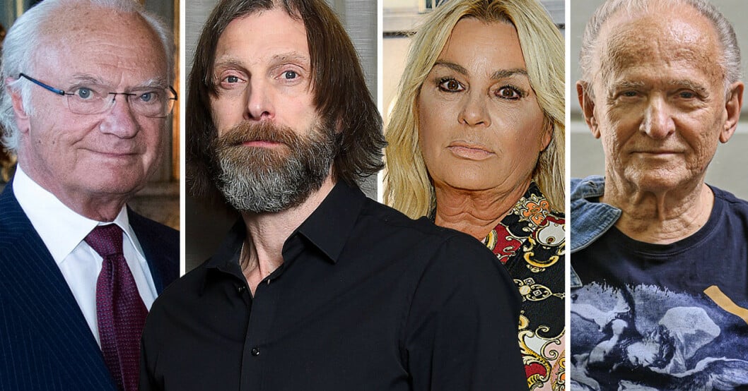 Kung Carl XVI Gustaf, Ola-Conny Wallgren, Helena Hysén och Per Ragnar.