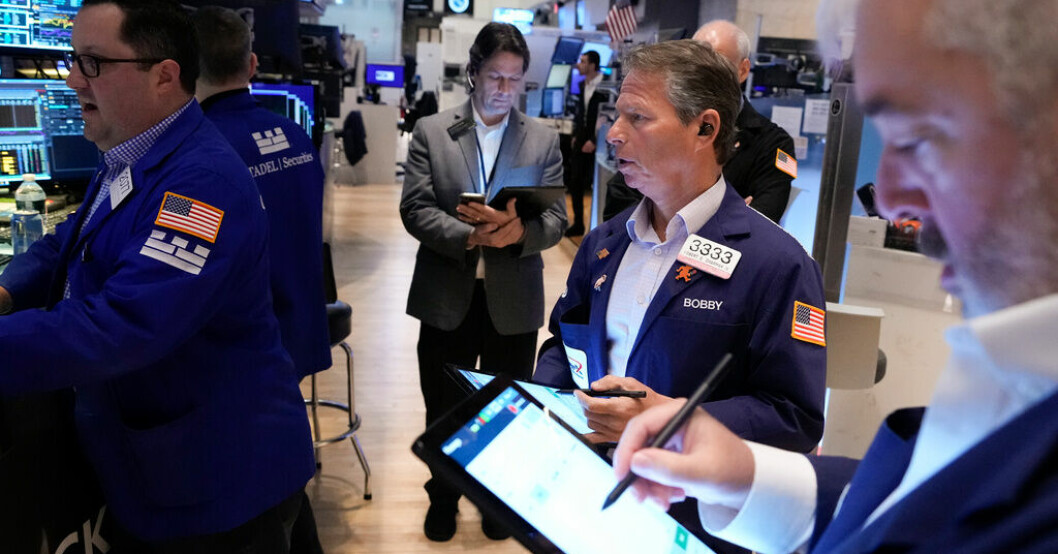 Stämningen i börshuset i New York var munter på fredagen. Arkivbild. Stark börsdag i USA – revansch för banker