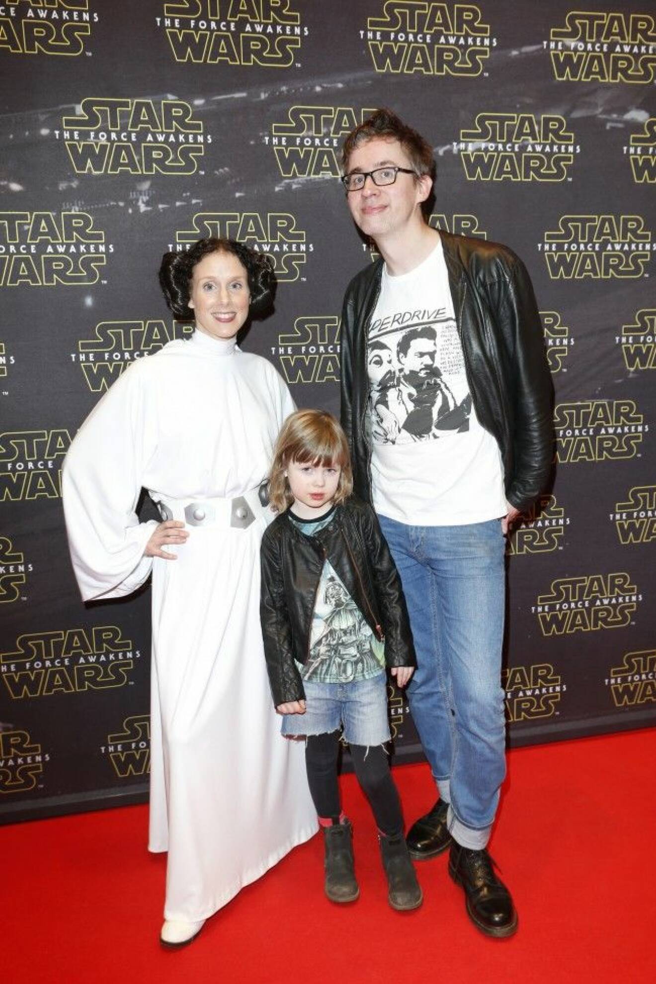 Star Wars Fredrik Strage och dottern Saga hängde med prinsessan Leia, alias Carolina Lund