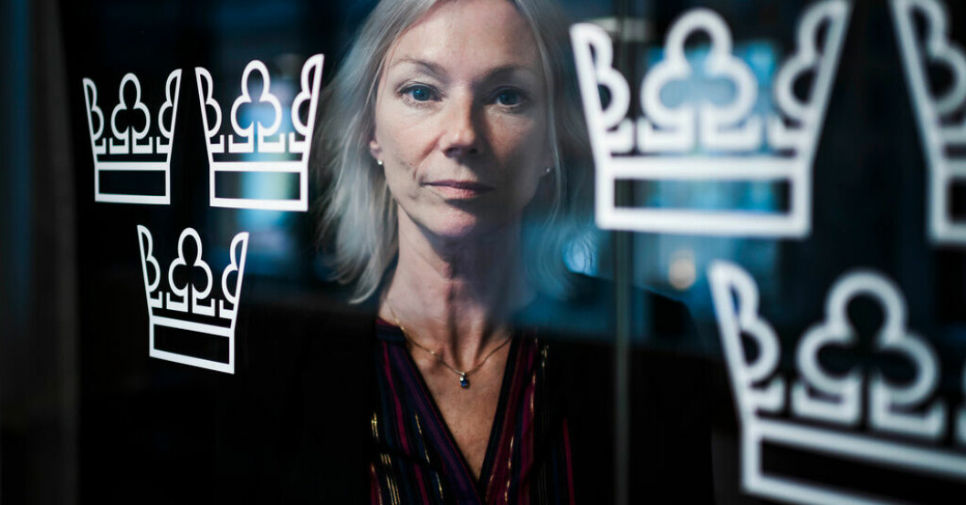 Statens underskott i mars var lägre än Riksgäldens prognos. Karolina Ekholm är chef för Riksgälden. Arkivbild. Mindre minus än väntat för staten i mars