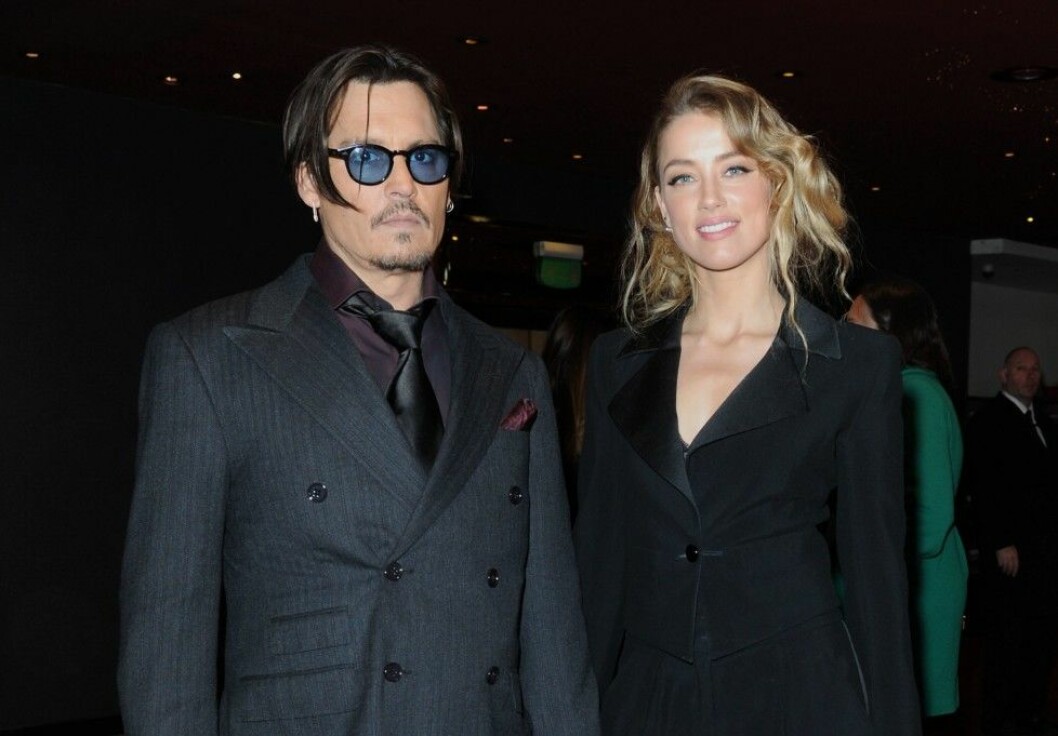 Johnny och Amber gifte sig i februari i år. Foto: Stella Pictures Mortdecai UK Film Premiere