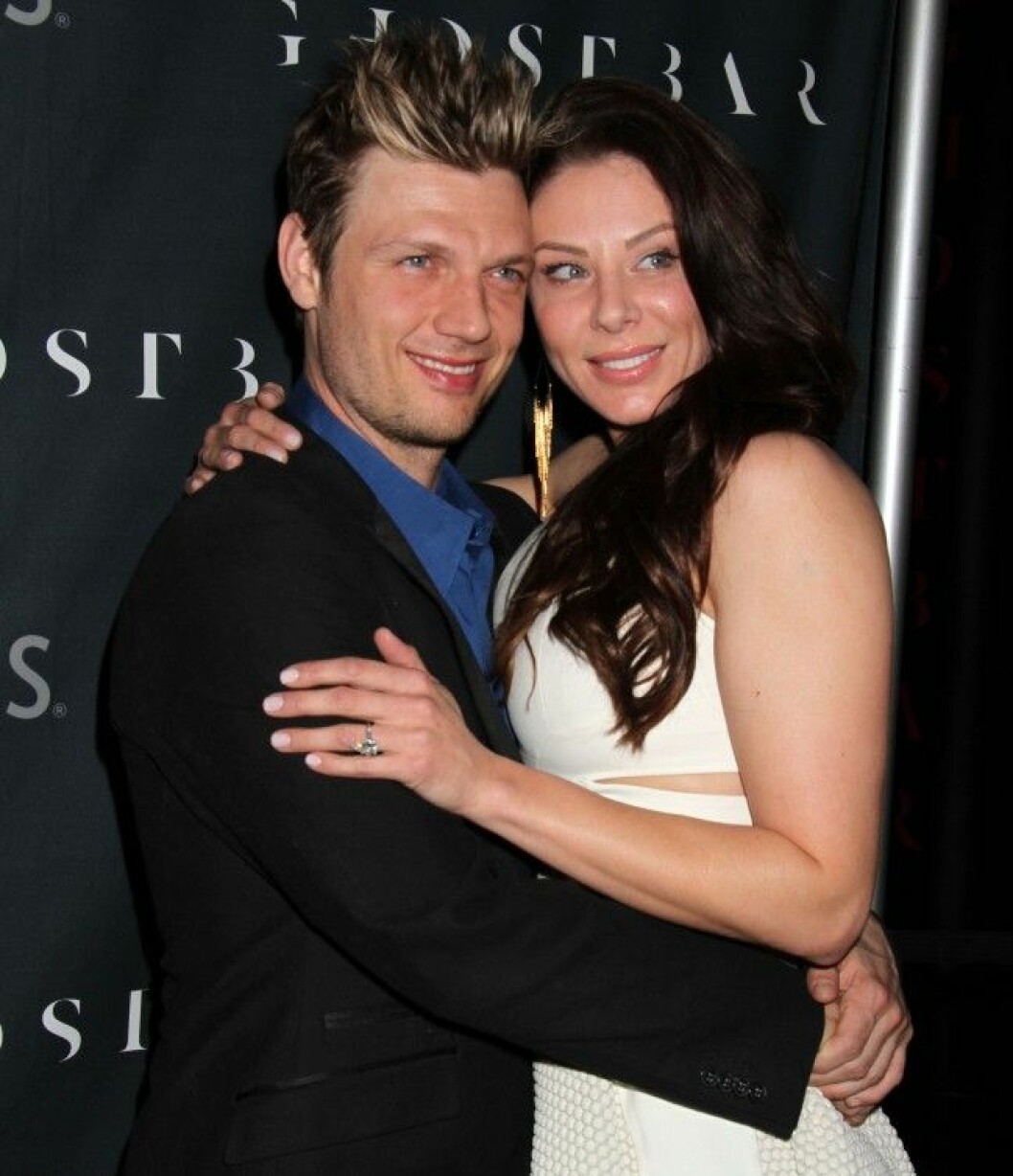 Nick Carter och Lauren Kitt väntar barn. Bebisen föds i mars. Foto: Stella Pictures 51325259 Singer Nick Carter of the Backstreet Boys and his fiancee Lauren Kitt arrive at their coed bachelor and bachelorette party at Ghostbar at the Palms Casino Resort on February 8, 2014 in Las Vegas, Nevada. FameFlynet, Inc - Beverly Hills, CA, USA - +1 (818) 307-4813 COPYRIGHT FAMEFLYNET