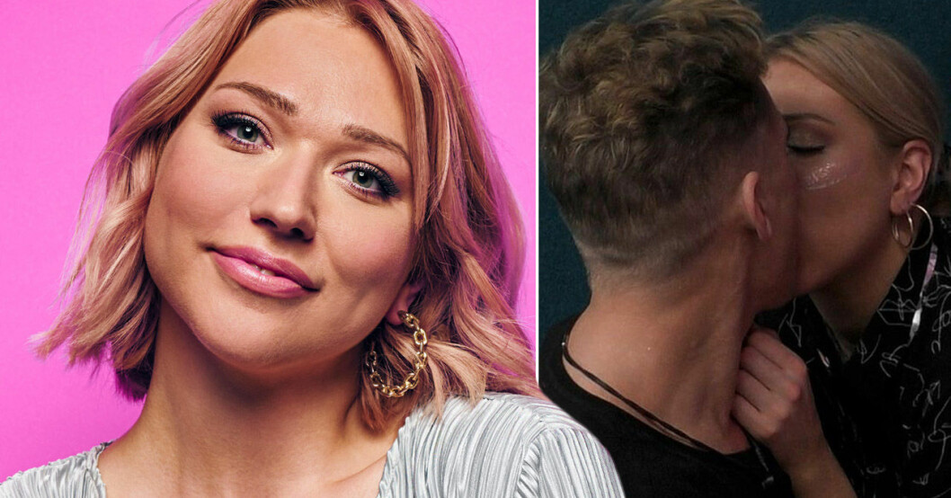 Stephanie Harvey och Simon Ejdertoft i Big Brother 2021.