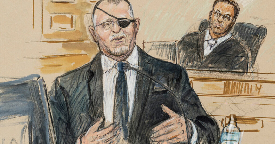 Stewart Rhodes, grundare av extremiströrelsen Oath Keepers, i rättegångssalen. Arkivbild. Långt fängelsestraff för kongresstormning