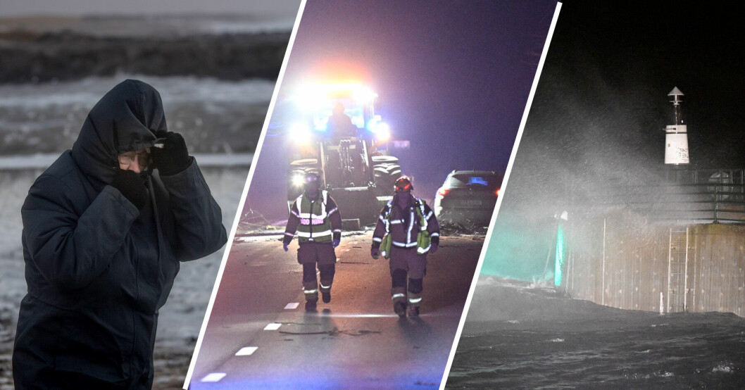 Stormen Otto svepte in över södra Sverige under fredagen och i natt.