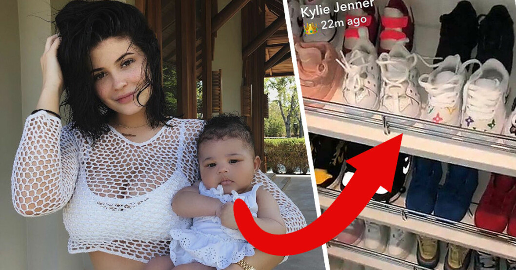 Kylie Jenners dotter Stormi har väldigt många skor. Nu visar Familjen Kardashian-stjärnan upp de exklusiva skorna.