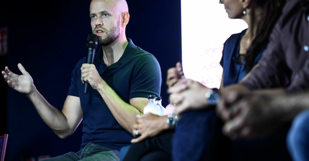 Strömningstjänsten Spotify, med vd Daniel Ek, redovisade kvartalsrapport. Arkivbild. Spotify växte mer än väntat