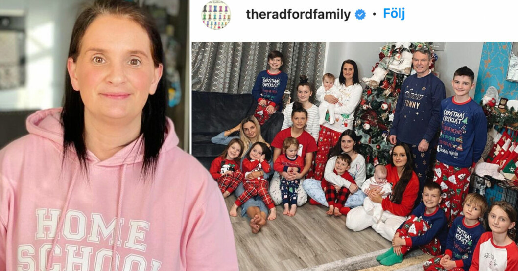 Sue Radford är mamma till landets största familj – avslöjar julsumman