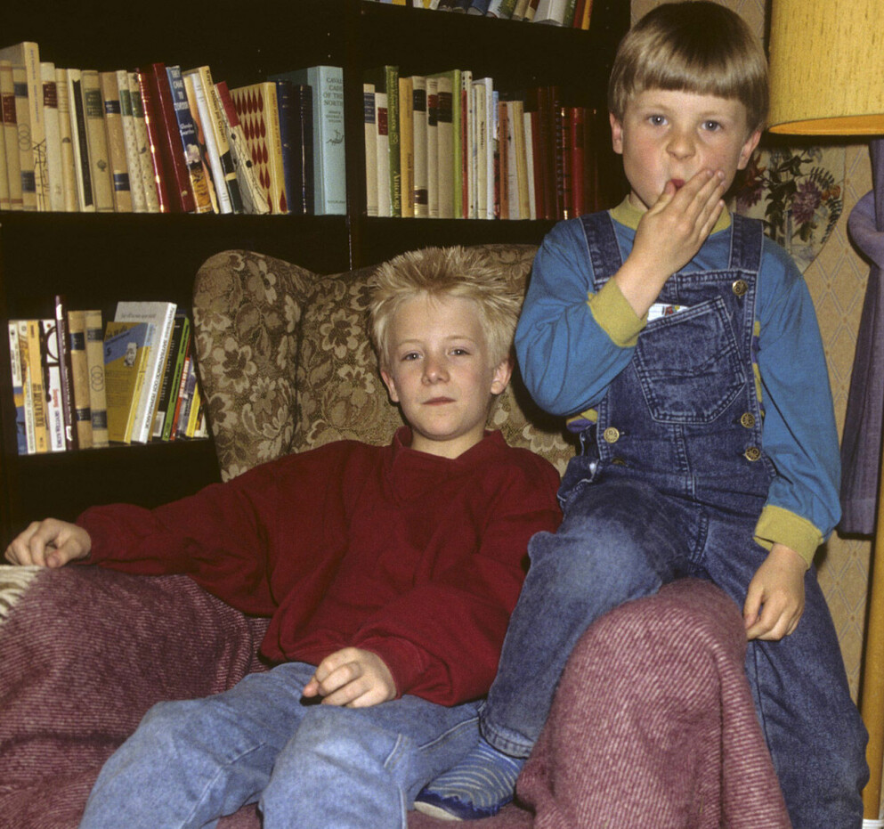 ”Sune” och ”Håkan” i julkalendern 1991. Andreas Hoffer och Gabriel Odenhammar i Sunes jul 1991.