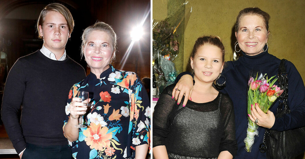 Susie med sonen Leon 2018 och dottern Myra 2016.