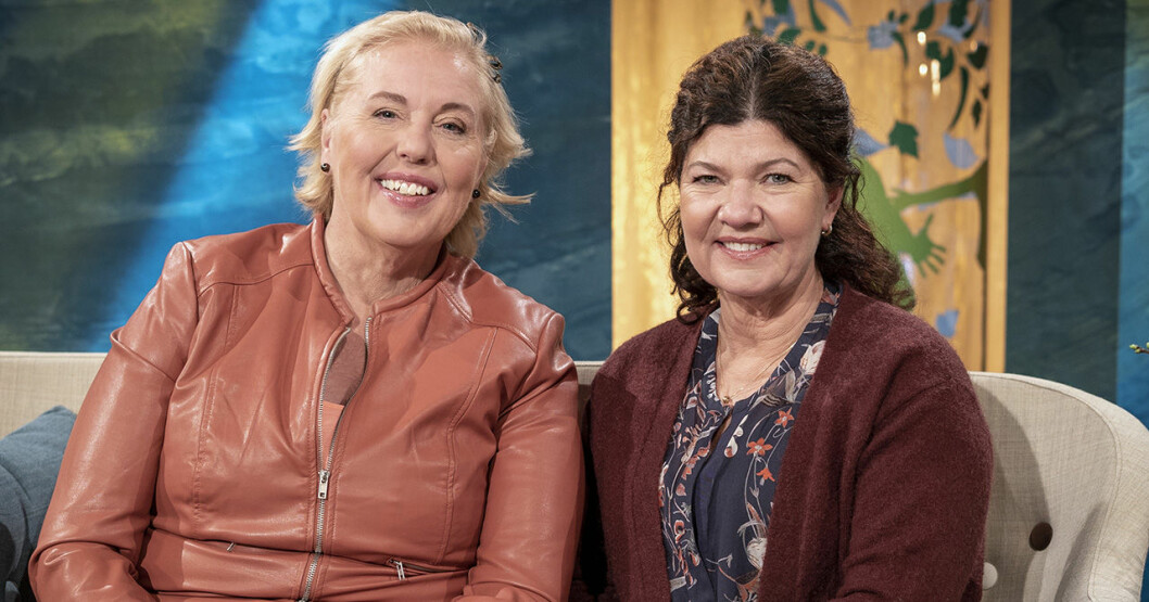 Suzanne Axell och Karin Granberg, läkare i Fråga doktorn. <strong>Foto: Moa Frygell/SVT.</strong> Suzanne Axell och Karin Granberg, programledare i SVT:s Fråga doktorn.