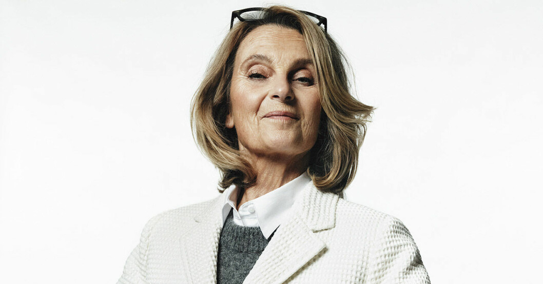 Suzanne som Stina i Ica-reklamen. Suzanne Reuter.