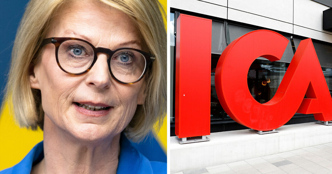 Elisabeth Svantesson kallar till sig matjättarna.