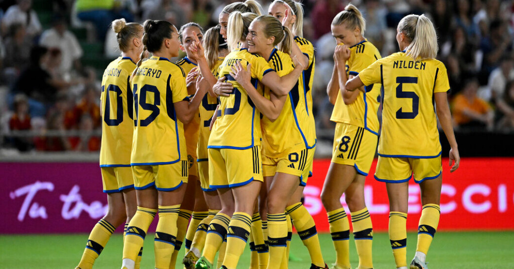 Svenska landslaget ska spela i VM i sommar. Arkivbild. Efter protesterna – Fifa kan byta VM-sponsor