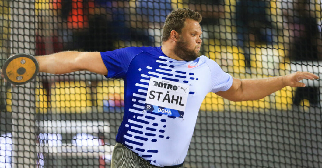 Svenske diskuskastaren Daniel Ståhl under fredagens Diamond League-tävling i Doha, Qatar. Ståhl tvåa efter tränarbytet: "En kanonkväll"
