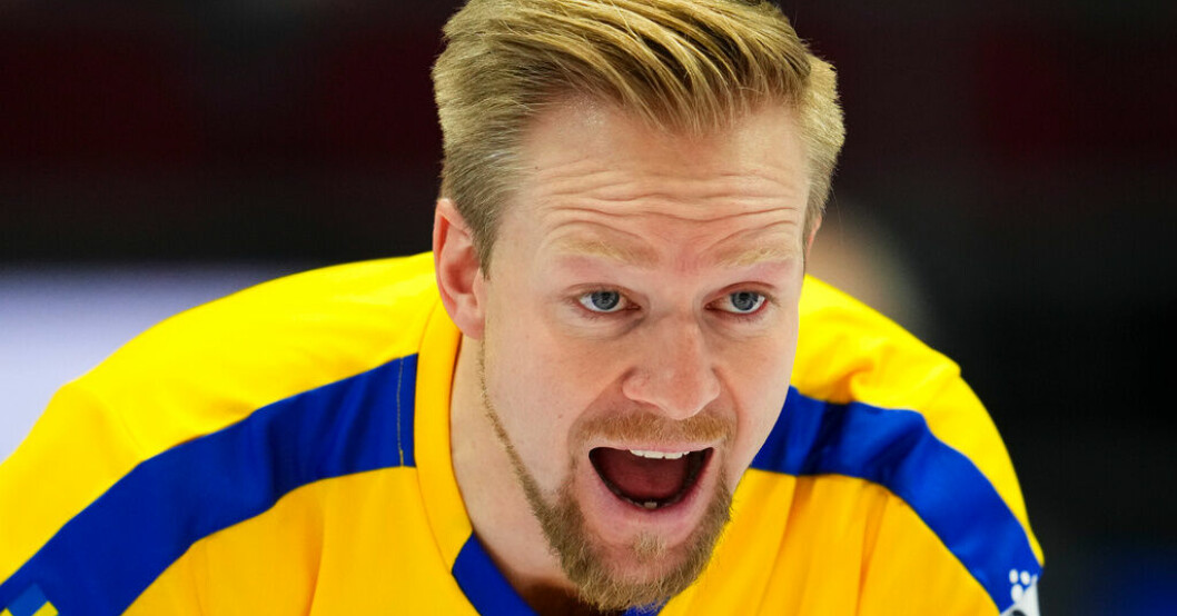 Sverige med skipper Niklas Edin delar ledningen i gruppen med Norge och Schweiz. Arkivbild. Sverige besegrade Tjeckien i curling-VM