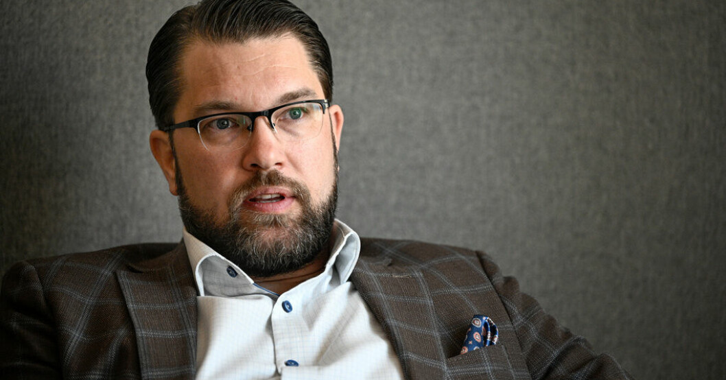 Sverigedemokraternas partiledare Jimmie Åkesson. Arkivbild. Åkesson till Pehrson: Tidöavtalet ska genomföras