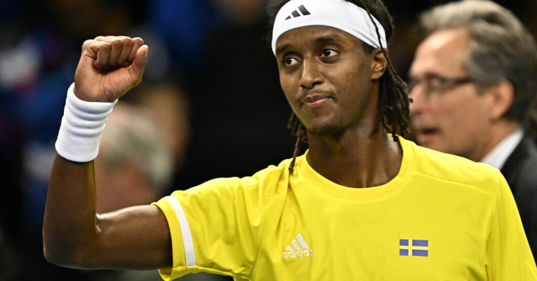 Sveriges Mikael Ymer. Arkivbild. Tuff lottning för Sverige i Davis Cup