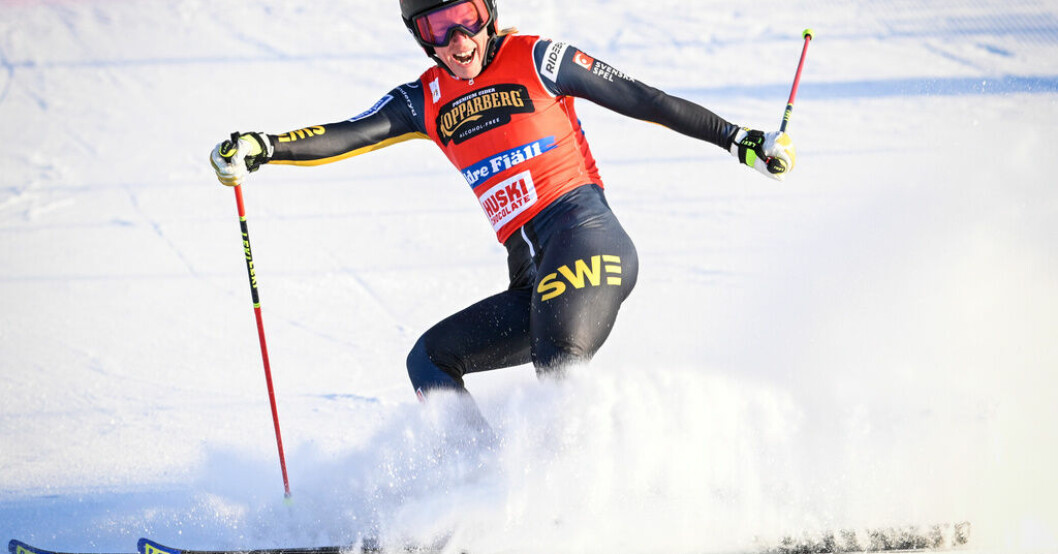 Sveriges Sandra Näslund tog sig vidare från kvalet i skicross-VM. Arkivbild. Näslund enkelt vidare från VM-kvalet