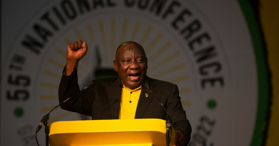 Sydafrikas president Cyril Ramaphosa. Arkivbild. Ramaphosa vill att Sydafrika ska lämna ICC