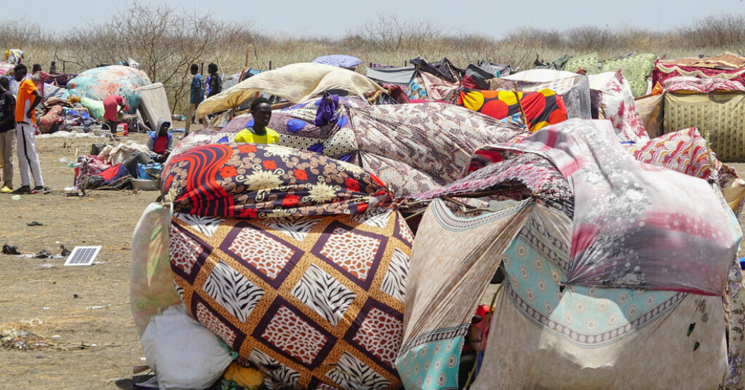 Sydsudan, som redan är hårt drabbat av torka och översvämningar, har de senaste veckorna fått ta emot stora flyktingströmmar från Sudan. Här ett flyktingläger Renk County från början av maj. Många klimatflyktingar kan aldrig återvända