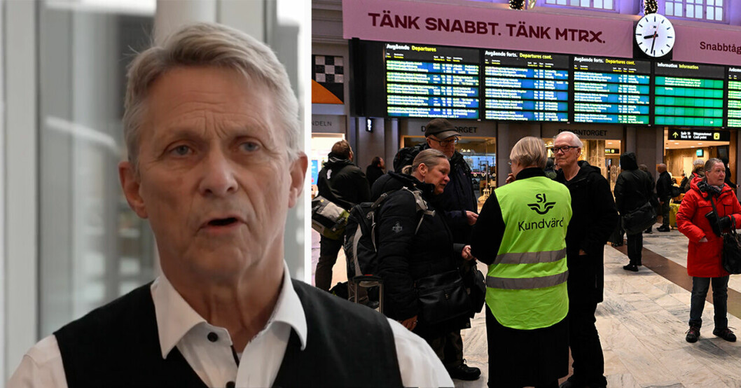 Presschefen Bengt Olsson och tågkaos på Stockholms centralstation.