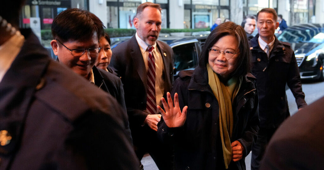 Taiwans president Tsai Ing-Wen i New York i torsdags, före en rundresa i Centralamerika. Kina varnar USA: "Hotar freden i regionen"