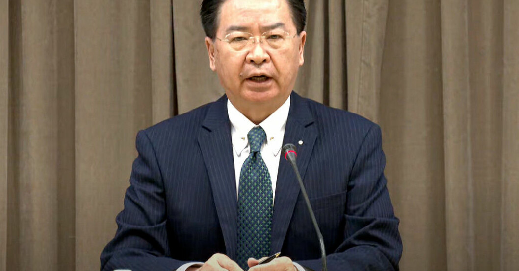 Taiwans utrikesminister Joseph Wu. Arkivbild. Taiwan: Kina verkar förbereda ett krig