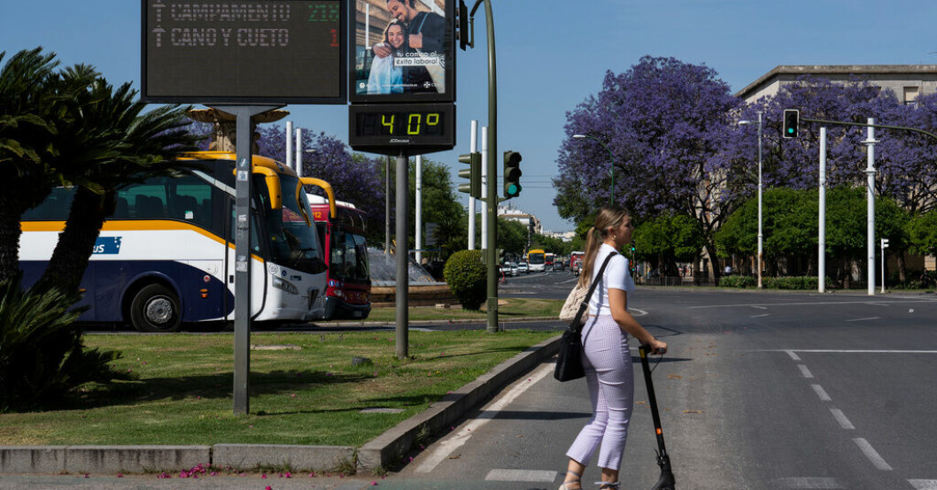 Temperaturen i Sevilla, Spanien, steg lokalt till 40 grader i torsdags. Rekordtidig värmebölja i Spanien
