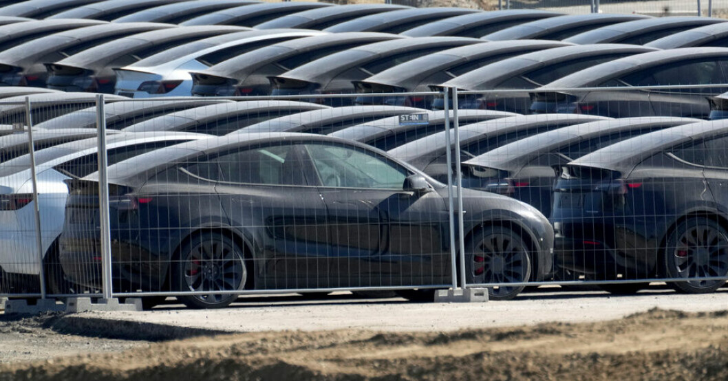 Tesla är draglok när försäljningen av bilar lyfte för tionde månaden i rad i maj i år, enligt branschstatistik. Arkivbild Elbilslyft i Europa