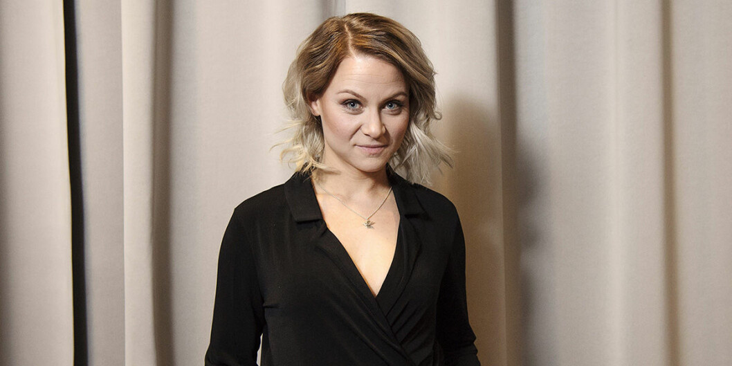 Theodora Larsson i Ensam mamma söker. Theodora Larsson