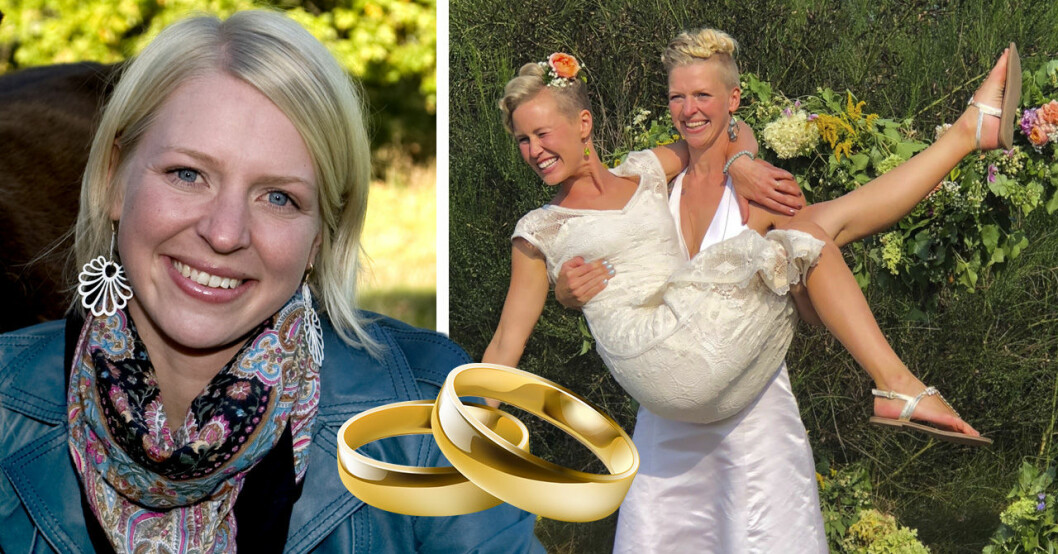 Bonde-Thilde Höök har gift sig med kärleken Benedicte Kihle