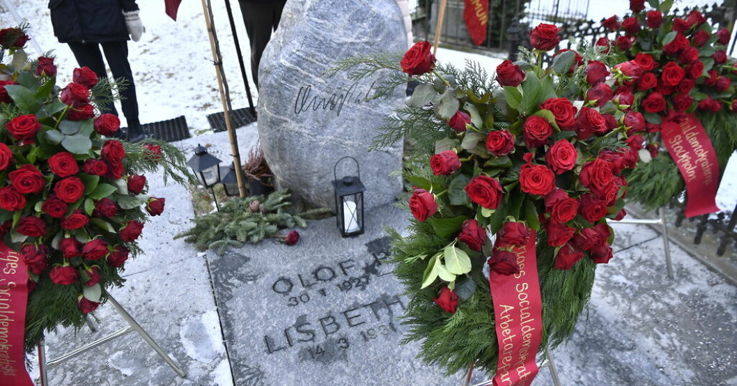 Rosor på Palmes grav – 37 år efter mordet