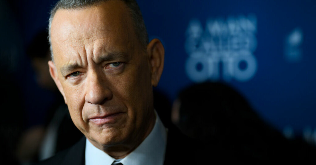 Tom Hanks under "A man called Otto"-premiären i Stockholm. Priset fick han dock för "Elvis". Arkivbild. Tom Hanks (p)risad på kalkongalan