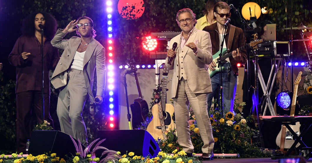 Tommy Körberg och Benjamin Ingrosso på Allsång på Skansen i augusti i år. Tommy Körberg och Benjamin Ingrosso på Allsång på Skansen i augusti 2021.