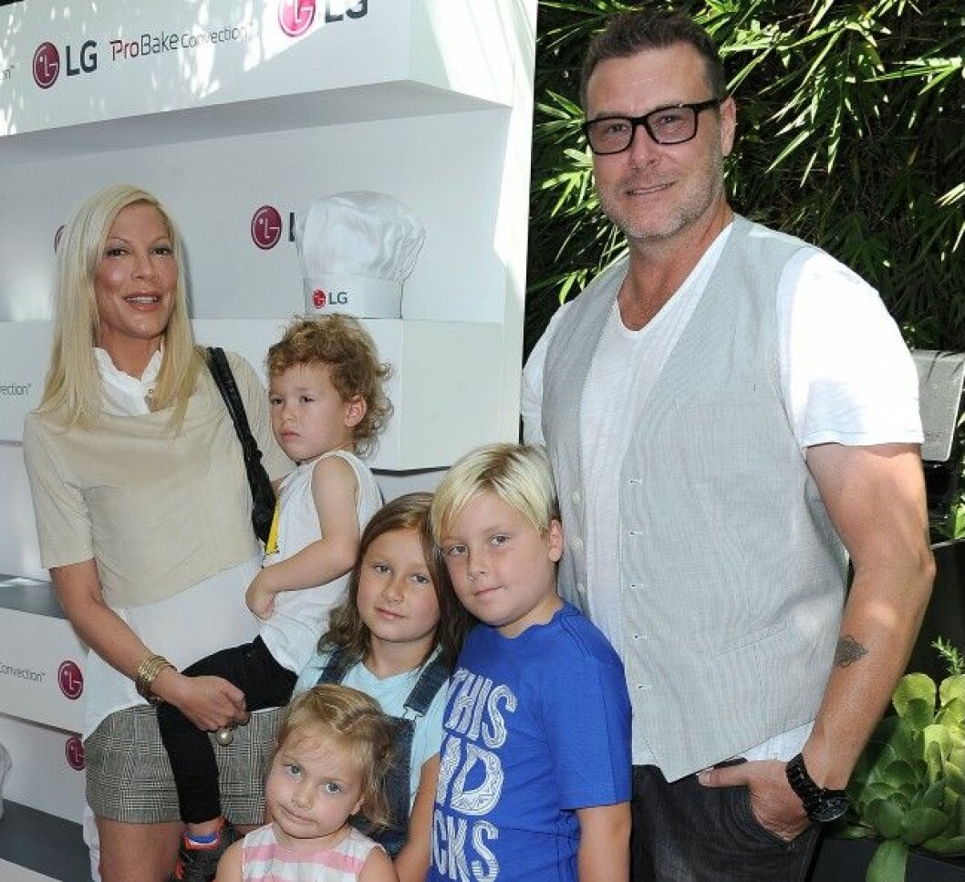 Tori Spelling, Dean McDermott and family at the LG Fam-to-Table Series: ProBake Edition Event at The Washbow on August 22, 2015 in Culver City, California, USA. Photo by Scott Kirkland/PictureGroup Pictured: Tori Spelling, Dean McDermott and family Ref: SPL1107980 220815 Picture by: PG / Splash News Splash News and Pictures Los Angeles:310-821-2666 New York: 212-619-2666 London: 870-934-2666 photodesk@splashnews.com 