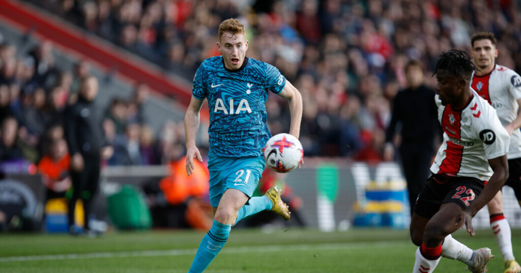 Tottenhams Dejan Kulusevski. Kulusevski utbytt efter smäll – Tottenham tappade