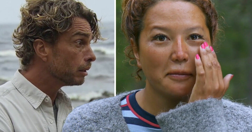 Anders Öfvergård och Tova-Sophia Aronsson i Robinson 2021.