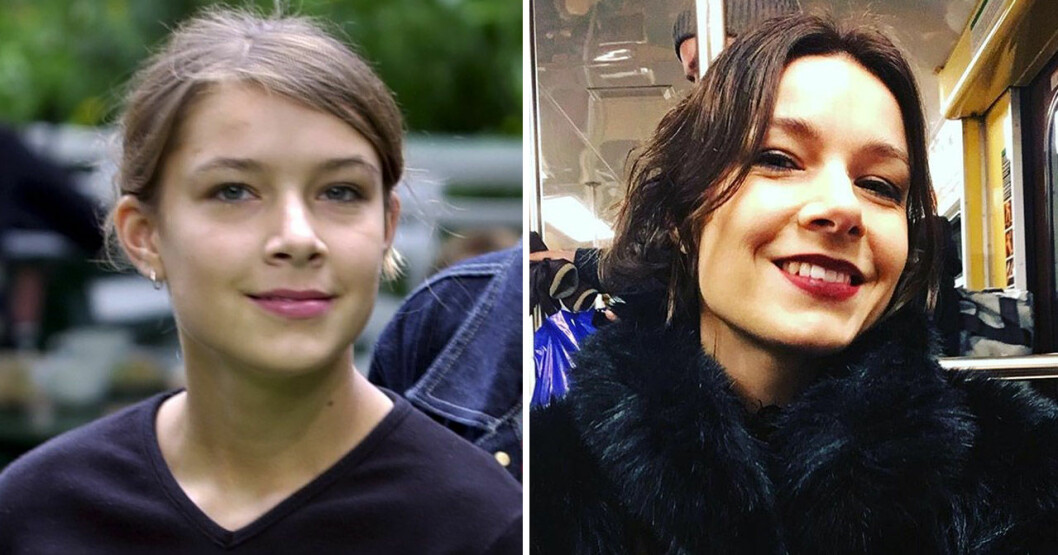 Tove 2000 och 2020. <strong>Foto: TT & Privat.</strong> Tove Edfeldt spelade Sara i Eva & Adam 2001.