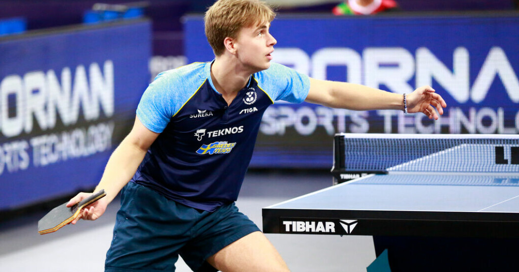 Truls Möregårdh och de svenska bordtennisherrarna fick nöja sig med silver i Europeiska spelen. Arkivbild. Tyskland för svårt – svensk finalförlust