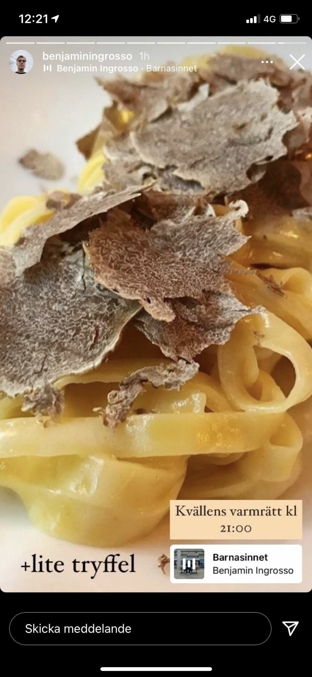 Tryffelpasta med tagliatelle. Tryffelpasta