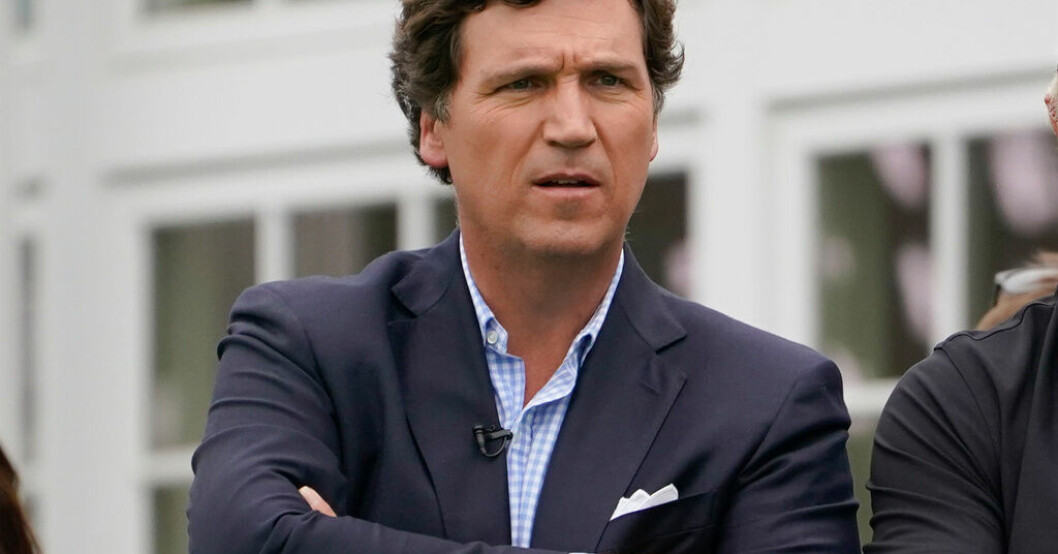 Tucker Carlson. Arkivbild. Fox stämmer Tucker Carlson