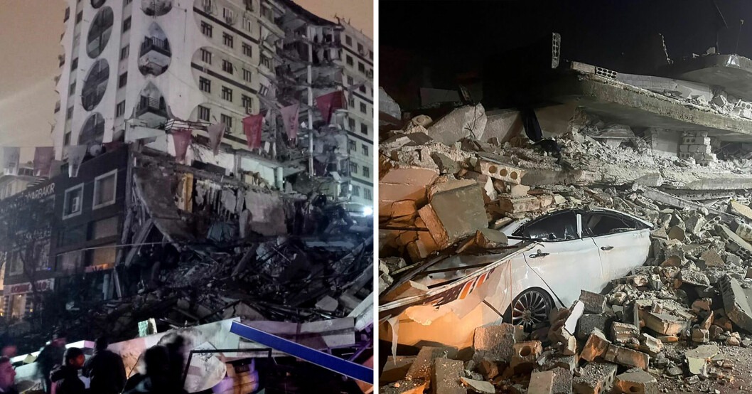 Dödstalen stiger i Turkiet efter en kraftig jordbävning