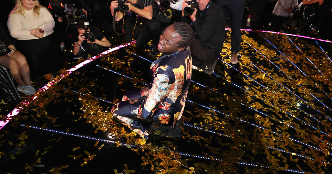 Tusse i tårar efter segern i Idol-finalen 2019. Tusse Chiza